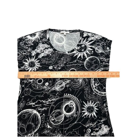 Johnny Was Allover Printed Jersey Knit Cap Sleeve Nightshirt Size Small - Picture 3 of 6